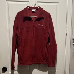 Columbia Burgundy Fleece Jacket